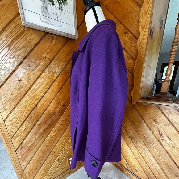 COLLECTION BY GALLERY | WOMAN | PURPLE WOAL COAT - Picture 5 of 5